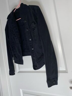 Tinseltown Women's Black Denim Jacket - Button-Front Jean Jacket